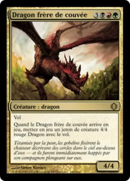 Dragon frère de couvée, carte Magic ALA 160 — extension Les éclats d'Alara