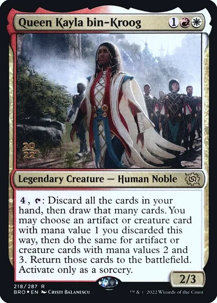 Queen Kayla bin-Kroog, Magic card PBRO 218s — The Brothers' War Promos set