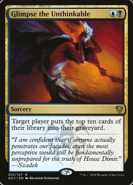 Glimpse the Unthinkable, Magic card GK1 15 — GRN Guild Kit set