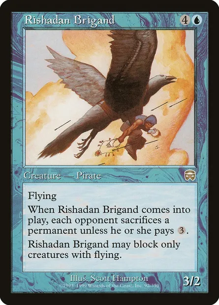 Brigand rishadan, carte Magic MMQ 92 — extension Masques de Mercadia