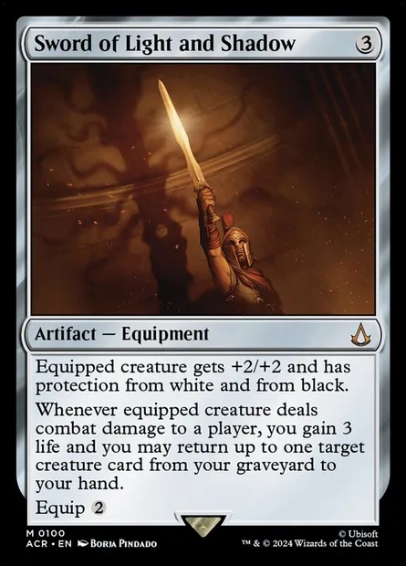 Sword of Light and Shadow, Magic card ACR 100 — Assassin's Creed set