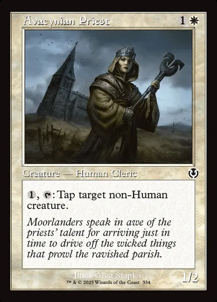Avacynian Priest, Magic card INR 334 — Innistrad Remastered set