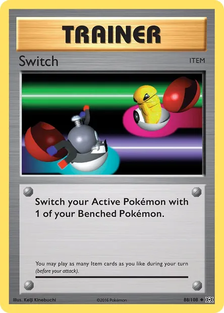 Switch, Pokémon card EVO 88 — Evolutions set