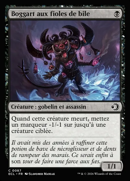 Boggart aux fioles de bile, carte Magic ECL 87 — extension Lorwyn Eclipsed