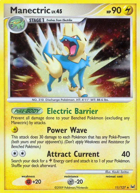 Manectric, Pokémon card PL 11 — Platinum set