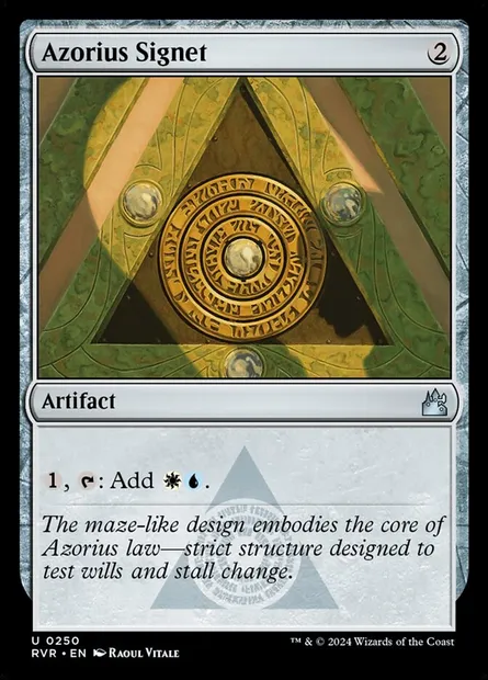 Azorius Signet, Magic card RVR 250 — Ravnica Remastered set