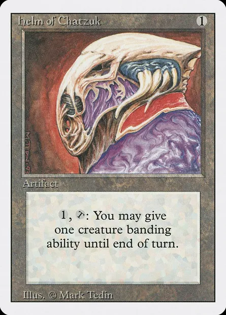 Heaume de Chatzuk, carte Magic 3ED 250 — extension Revised Edition