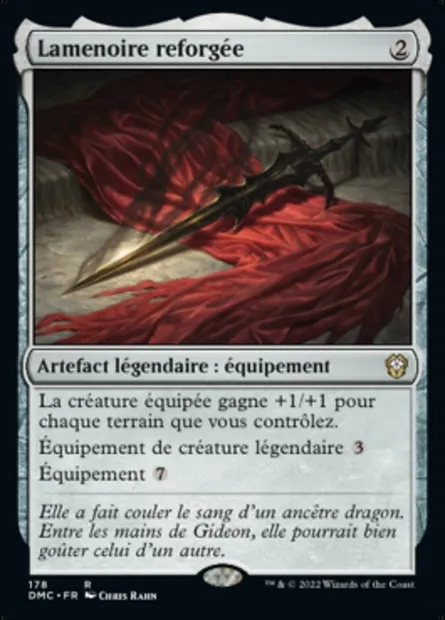 Lamenoire reforgée, carte Magic DMC 178 — extension Dominaria United Commander
