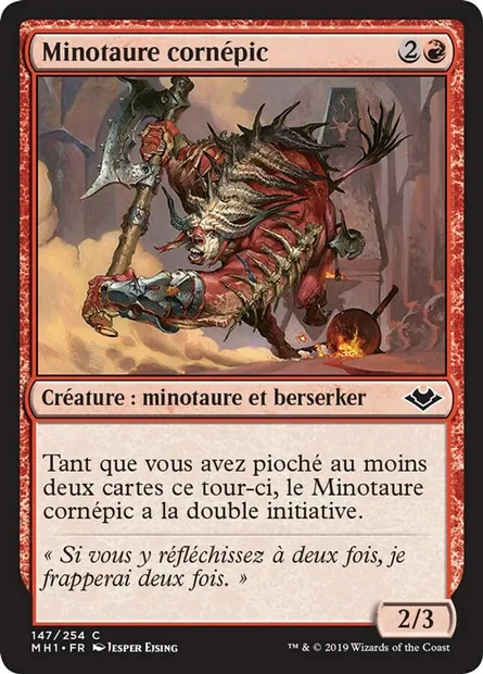 Minotaure cornépic, carte Magic MH1 147 — extension Horizons du Modern