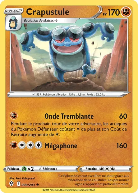 Crapustule, carte Pokémon EVS 90 — extension Évolution Céleste