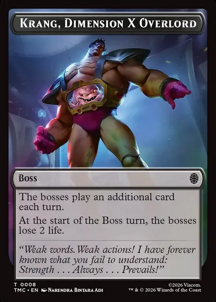 Krang, Dimension X Overlord, Magic card TTMC 8 — Teenage Mutant Ninja Turtles Eternal Tokens set