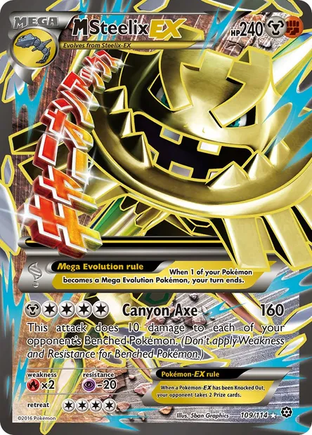 M Steelix EX, Pokémon card STS 109 — Steam Siege set