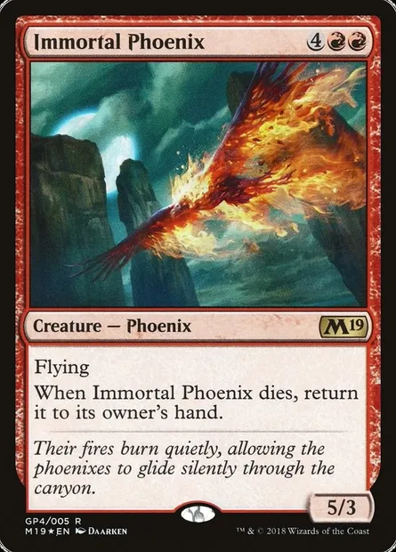 Phénix immortel, carte Magic G18 GP4 — extension M19 Gift Pack