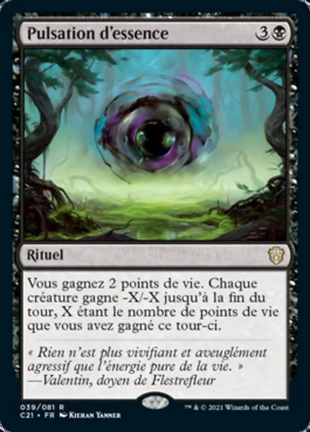 Pulsation d'essence, carte Magic C21 39 — extension Commander 2021