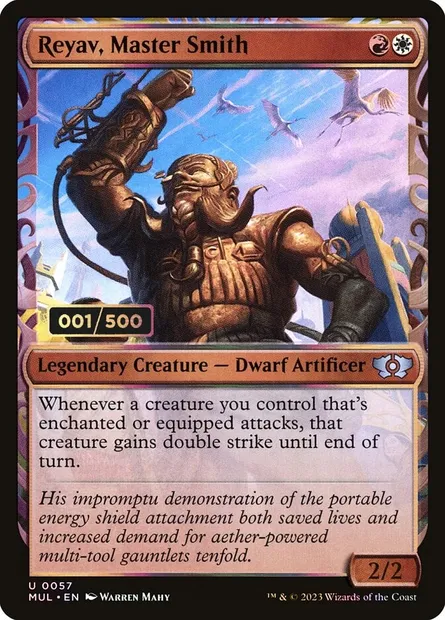 Reyav, Master Smith, Magic card MUL 187z — Multiverse Legends set
