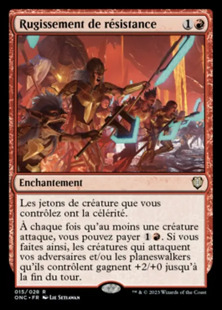 Rugissement de résistance, carte Magic ONC 15 — extension Phyrexia: All Will Be One Commander