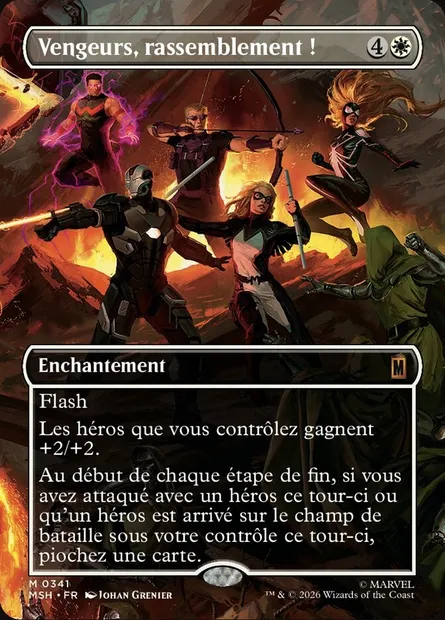 Vengeurs, rassemblement !, carte Magic MSH 341 — extension Marvel Super Heroes