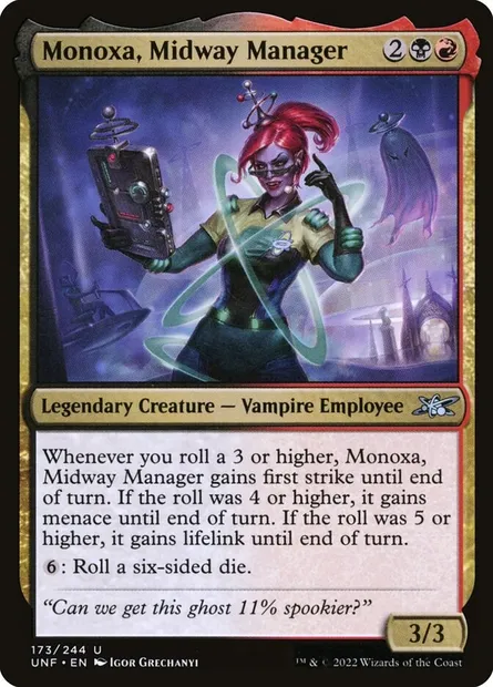Monoxa, Midway Manager, Magic card UNF 173 — Unfinity set