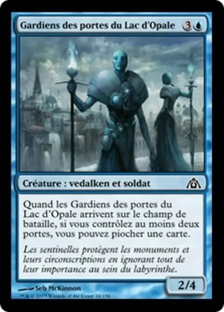 Gardiens des portes du Lac d'Opale, carte Magic DGM 16 — extension Le labyrinthe du dragon