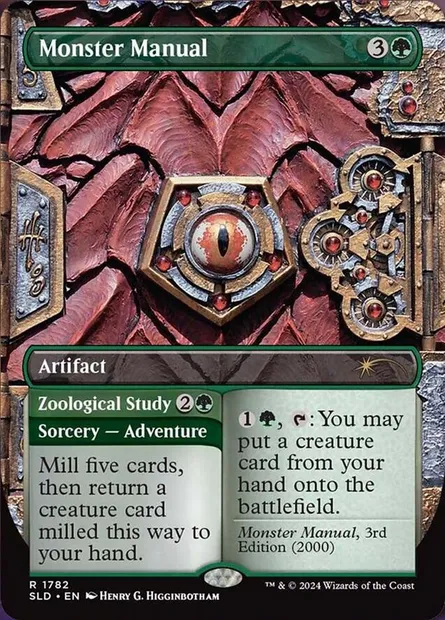 Monster Manual // Zoological Study, Magic card SLD 1782 — Secret Lair Drop set