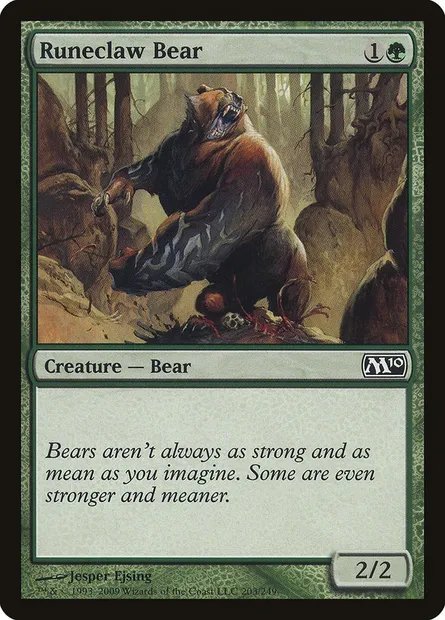 Runeclaw Bear, Magic card M10 203 — Magic 2010 set