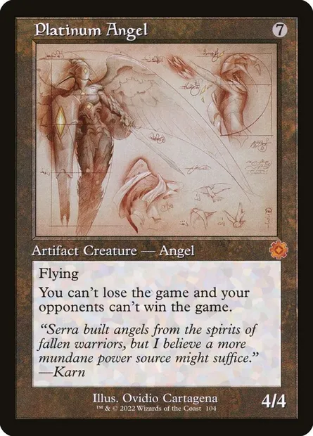 Platinum Angel, Magic card BRR 104 — The Brothers' War Retro Artifacts set