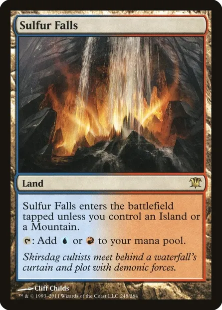 Sulfur Falls, Magic card ISD 248 — Innistrad set