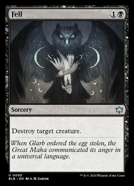 Fell, Magic card BLB 95 — Bloomburrow set