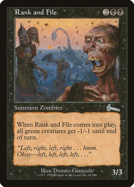 Rank and File, Magic card ULG 65 — Urza's Legacy set