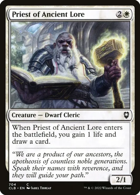 Priest of Ancient Lore, Magic card CLB 704 — Commander Legends: Battle for Baldur's Gate set