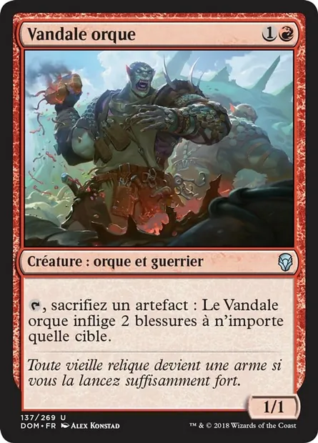 Vandale orque, carte Magic DOM 137 — extension Dominaria