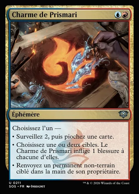 Charme de Prismari, carte Magic SOS 211 — extension Secrets of Strixhaven