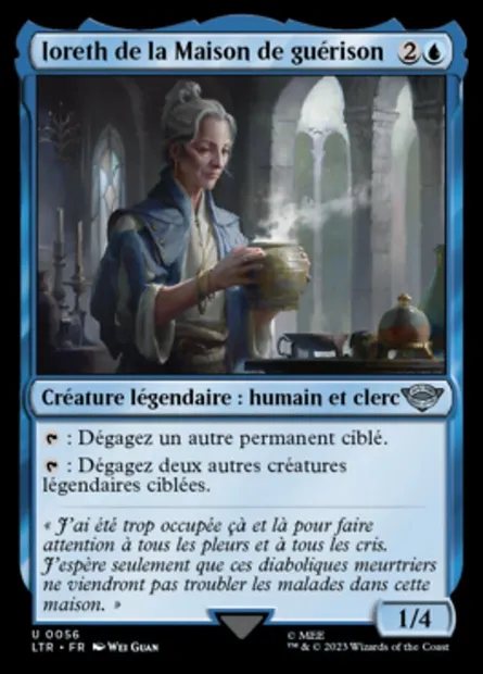 Ioreth de la Maison de guérison, carte Magic LTR 56 — extension Le Seigneur des Anneaux : chroniques de la Terre du Milieu