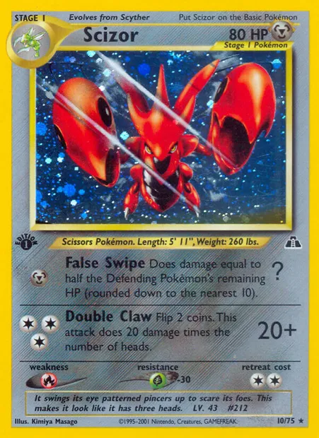 Scizor, Pokémon card ND 10 — Neo Discovery set