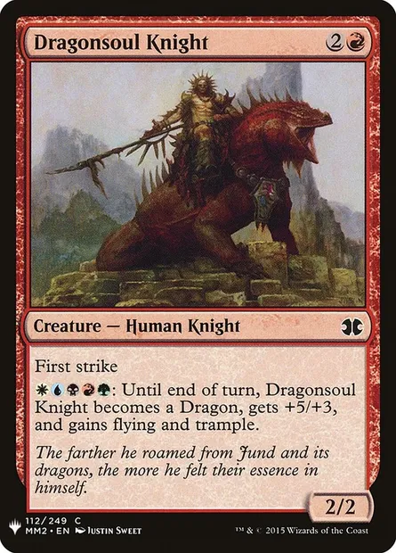 Chevalier âme-dragon, carte Magic PLST MM2-112 — extension The List