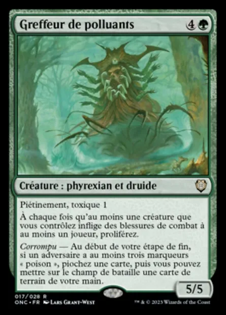 Greffeur de polluants, carte Magic ONC 17 — extension Phyrexia: All Will Be One Commander