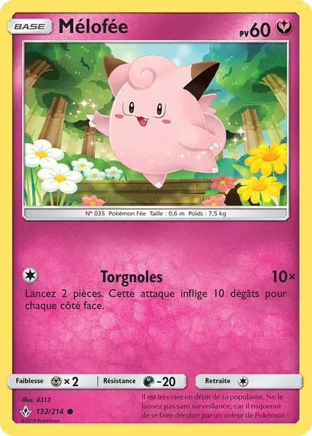 Mélofée, carte Pokémon UNB 132 — extension Alliance Infaillible