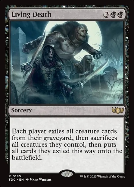 Living Death, Magic card TDC 185 — Tarkir: Dragonstorm Commander set