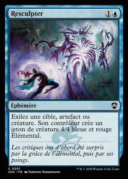 Resculpter, carte Magic SOC 201 — extension Secrets of Strixhaven Commander