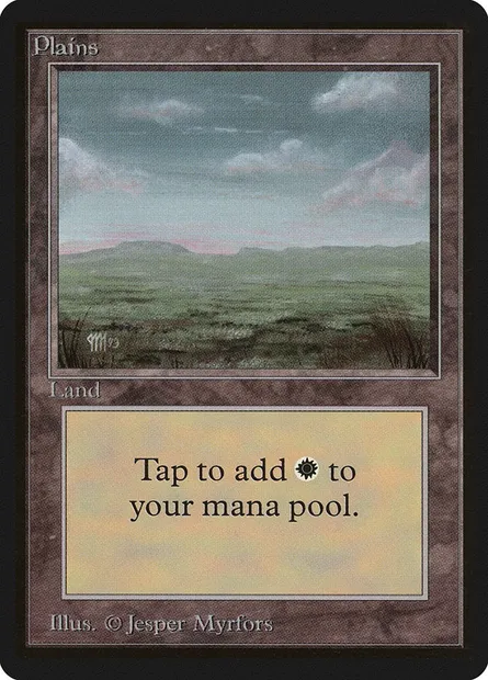 Plains, Magic card LEB 290 — Limited Edition Beta set