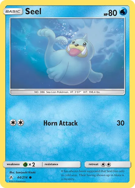 Seel, Pokémon card UNB 44 — Unbroken Bonds set