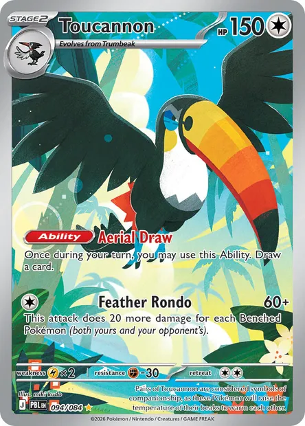 Toucannon, Pokémon card PBL 094 — Pitch Black set