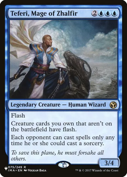 Téfeiri, mage de Zhalfir, carte Magic PLST IMA-75 — extension The List