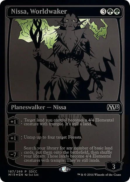 Nissa, Worldwaker, Magic card PS14 187 — San Diego Comic-Con 2014 set