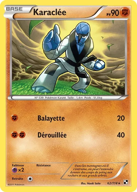 Karaclée, carte Pokémon BLW 62 — extension Noir & Blanc