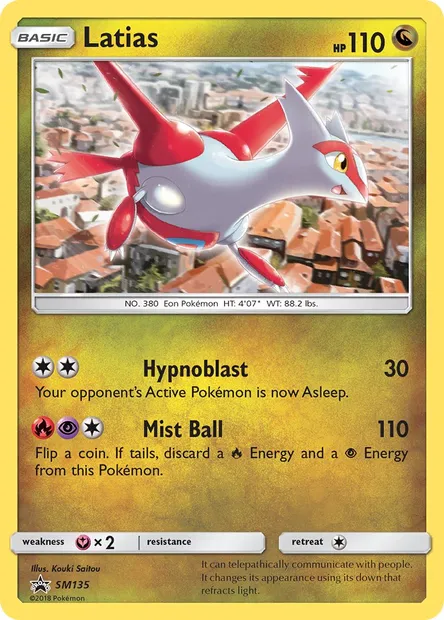 Latias, carte Pokémon SM 135 — extension Promo SM