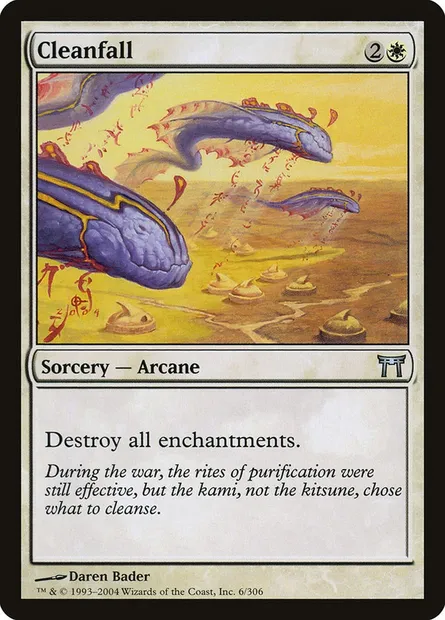 Cleanfall, Magic card CHK 6 — Champions of Kamigawa set