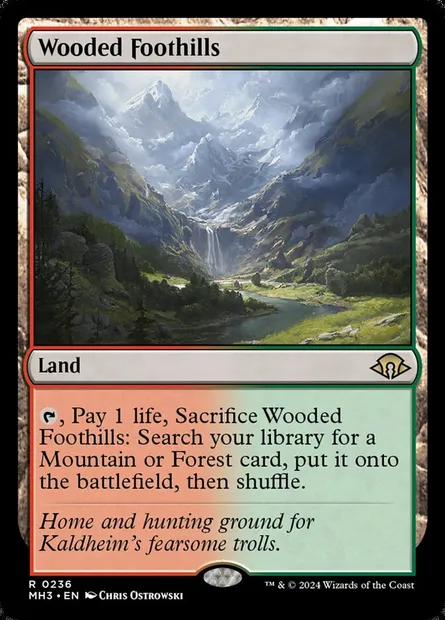 Wooded Foothills, Magic card MH3 236 — Modern Horizons 3 set
