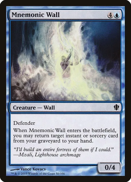 Mnemonic Wall, Magic card C13 50 — Commander 2013 set