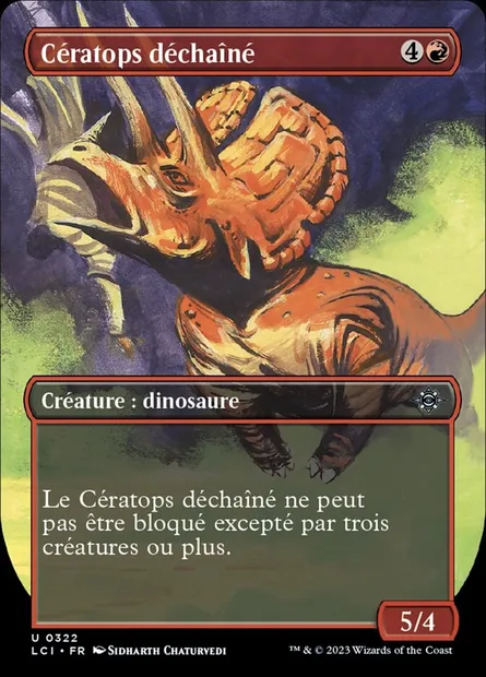 Cératops déchaîné, carte Magic LCI 322 — extension The Lost Caverns of Ixalan